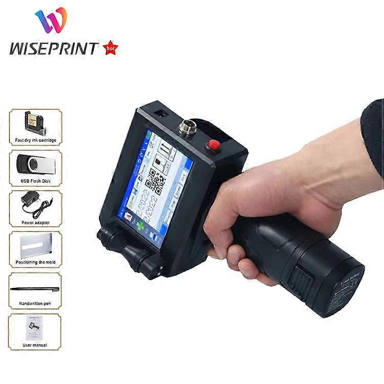 Wiseprint Tij Easy Carry Use Print Numbers Code Small Portable Handheld Inkjet Printer