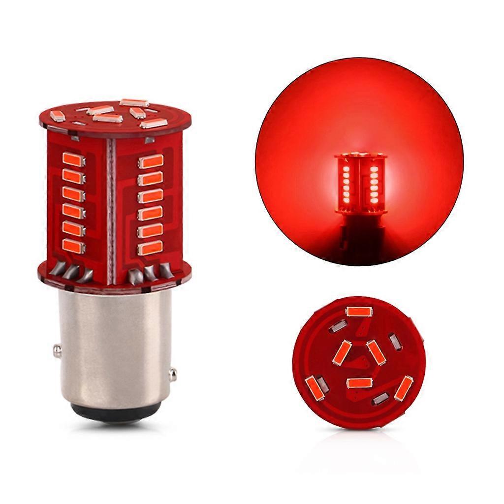 4Pcs 6000K Reverse led White Indicator Red Amber Stop Brake Light Bulbs