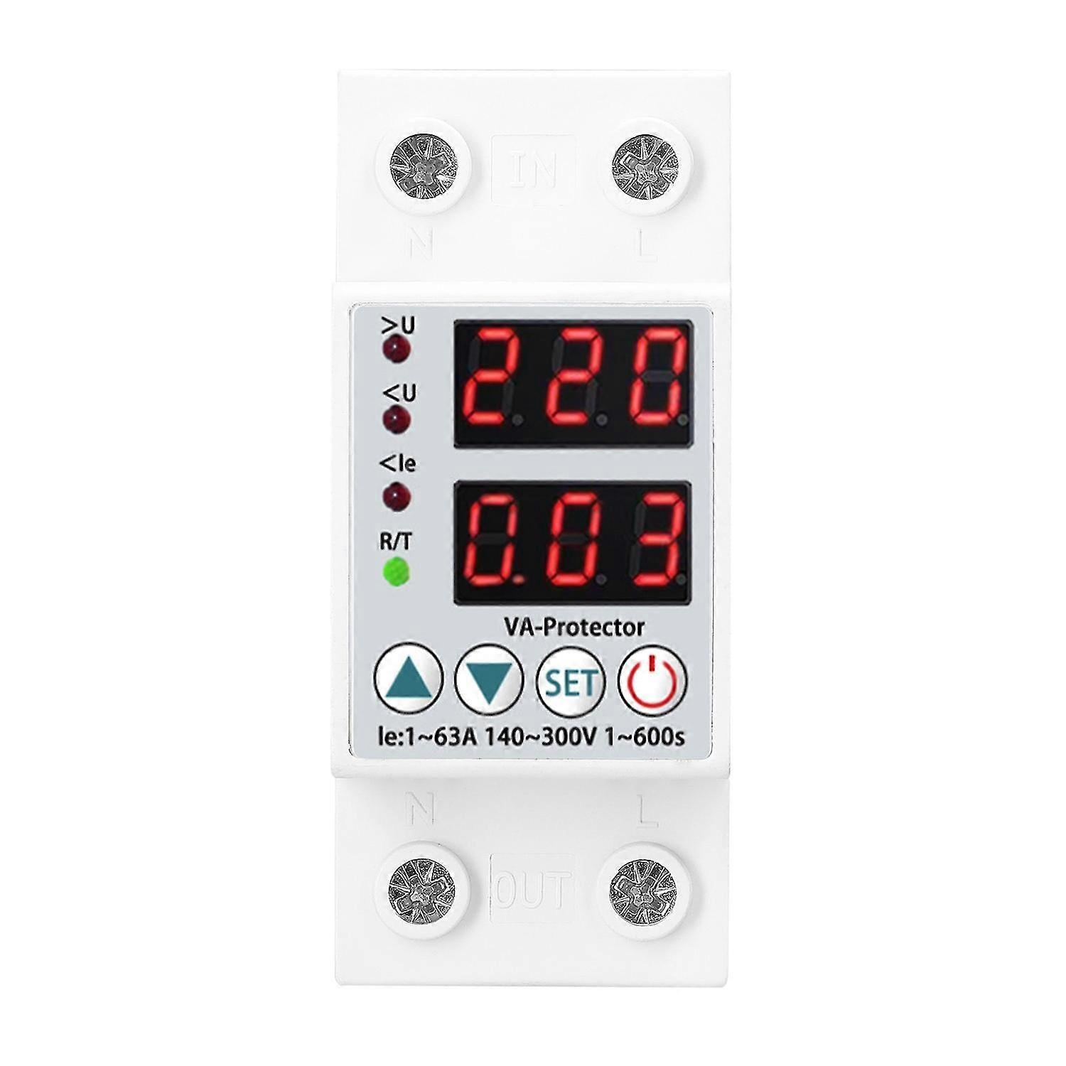 Dual Display Adjustable Voltage Protector with Intelligent Over-voltage/Under-voltage/Over-current P