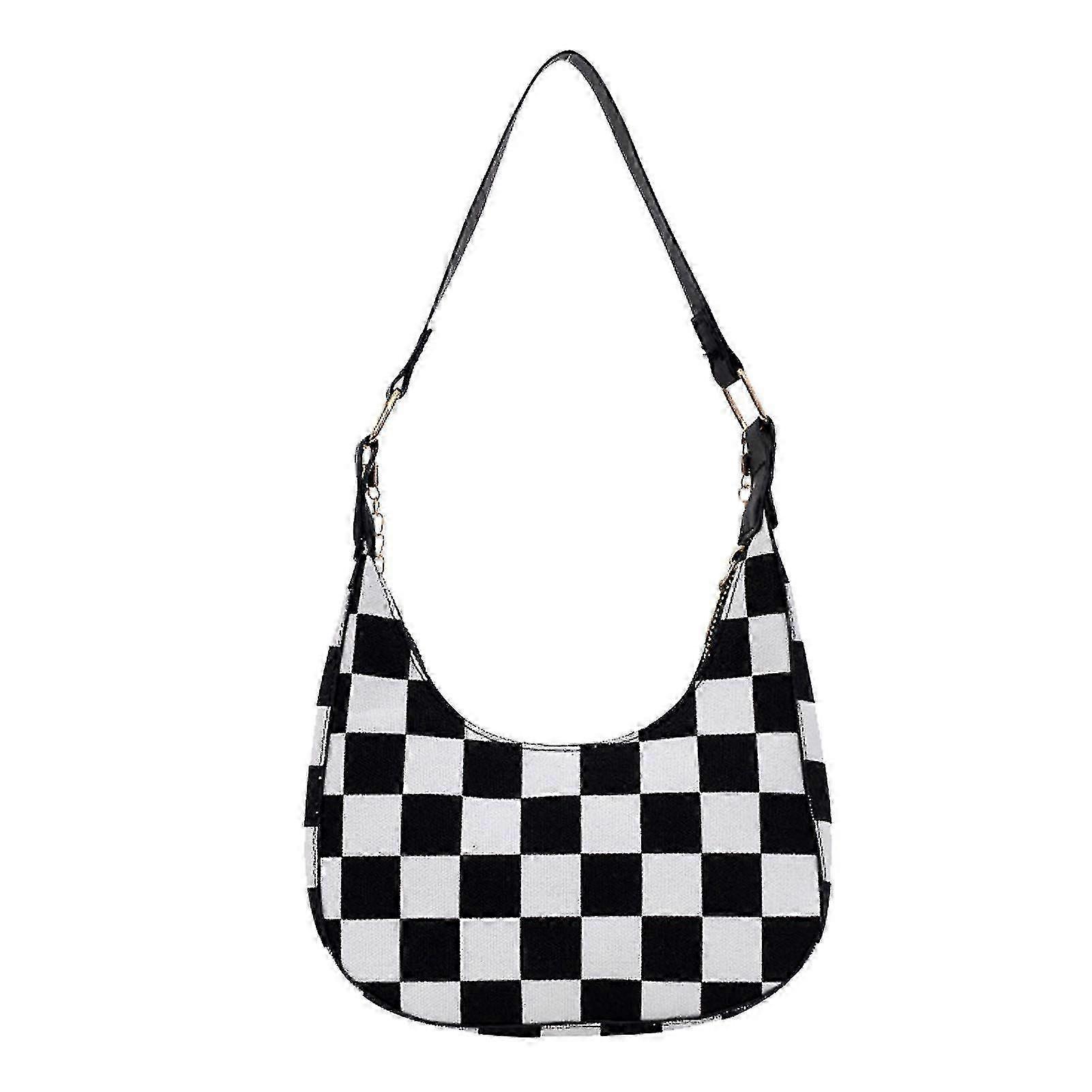 Underarm Bag Elegant Stylish Large Capacity Delicate Half Moon Pattern Handbag With 2 Straps Free Size