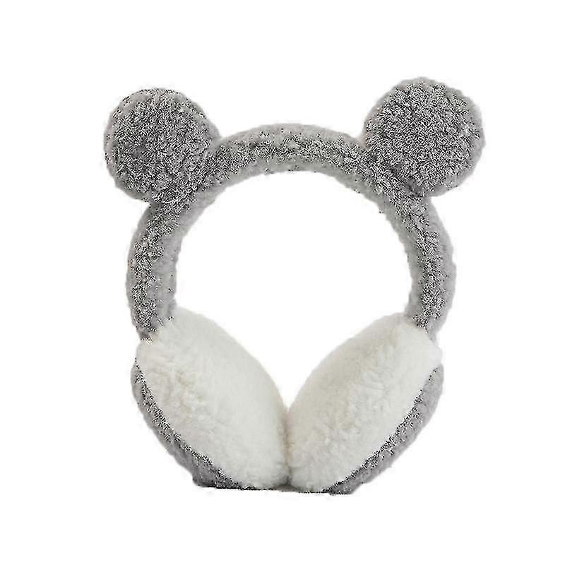 1pc Warm Animal Ears Cute Earmuffs Gray