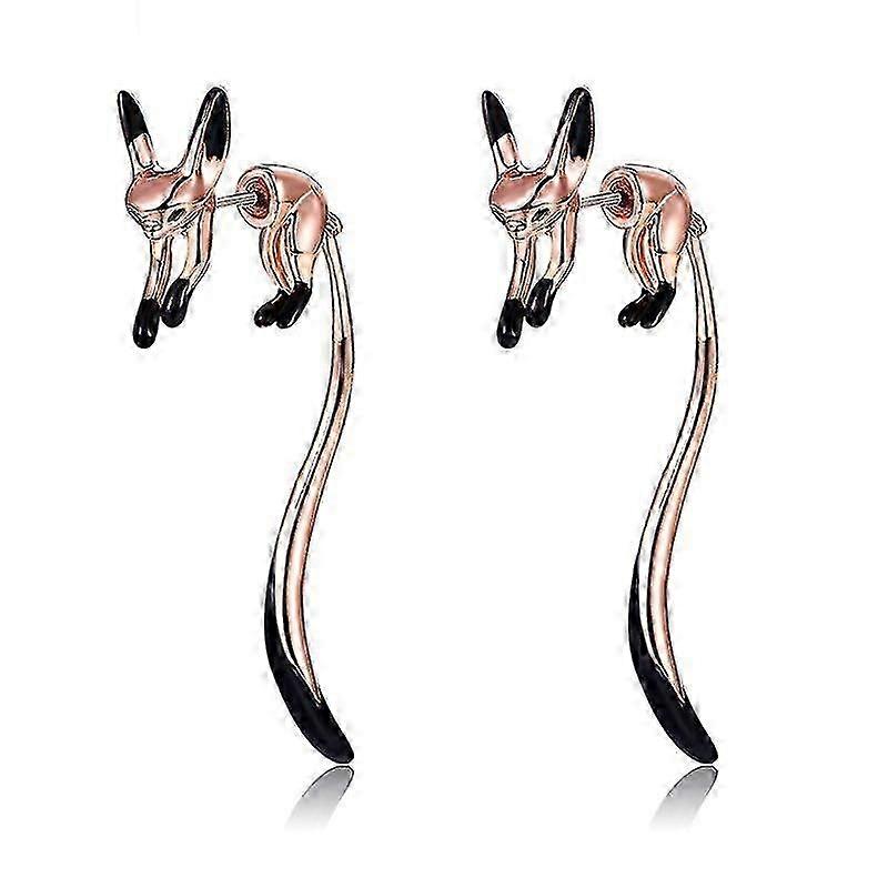 Bella Fox Stud Orecchini Gioielli Lunga Coda Nappe Orecchini Per Donna Ragazza