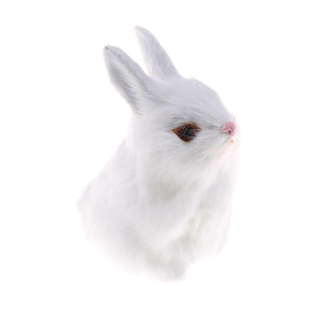 Imiter les cheveux Blanc Fourrure Lapin Nap Jouets Simulation Animal Model Décoration