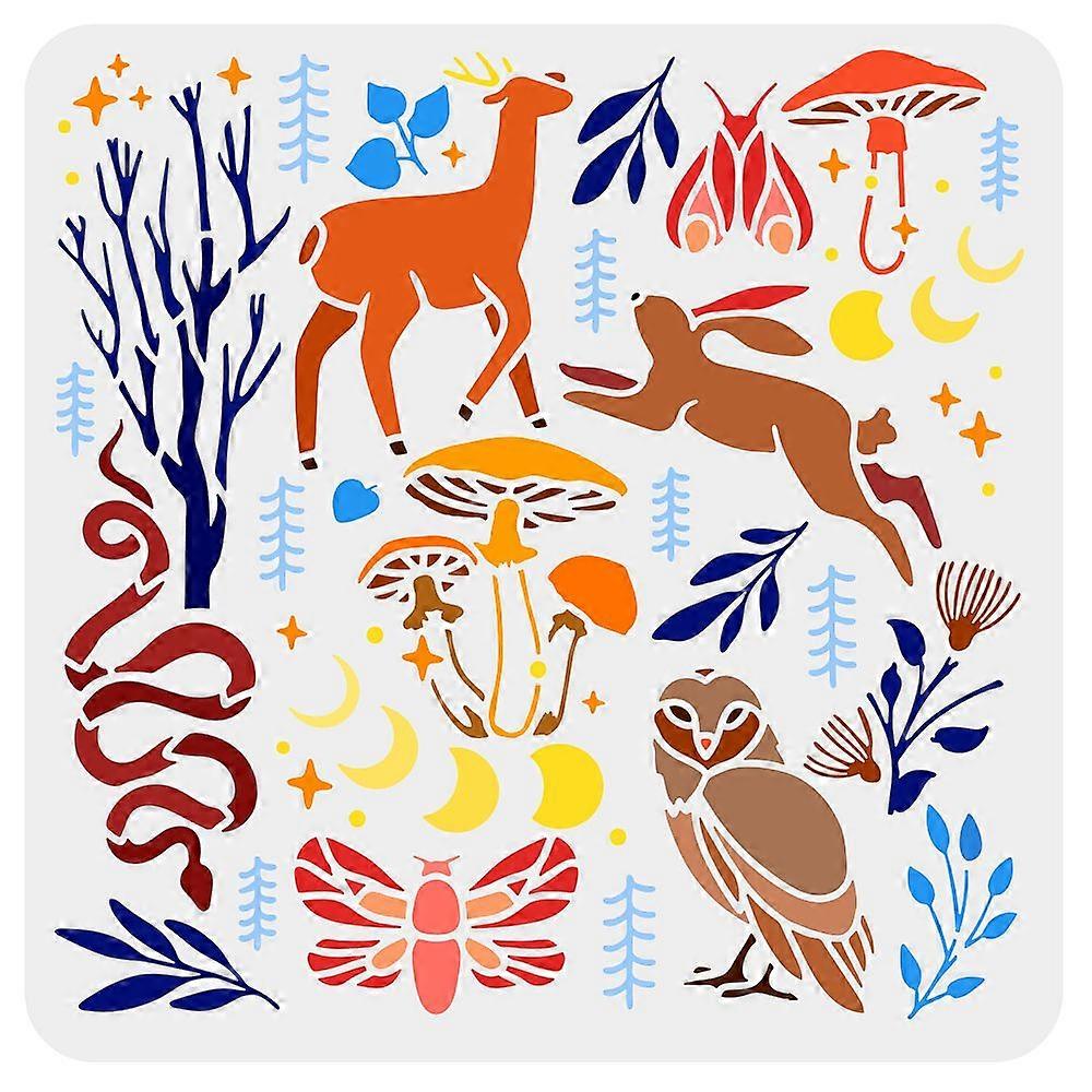 DIYスクラップブックフォトアルバム動物パターン30x30cmのための1pcペット中空描画絵画ステンシル