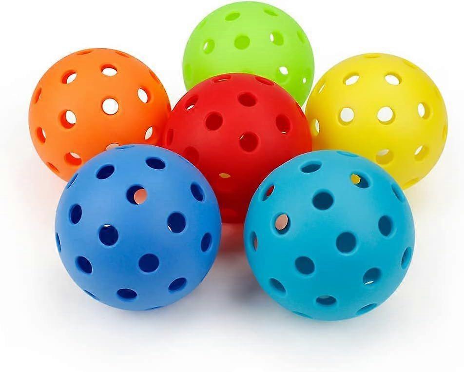 Lot De 5 Balles De Pickleball 40 Trous – Usage Intérieur Et Extérieur – Entraînement – Sans Marque
