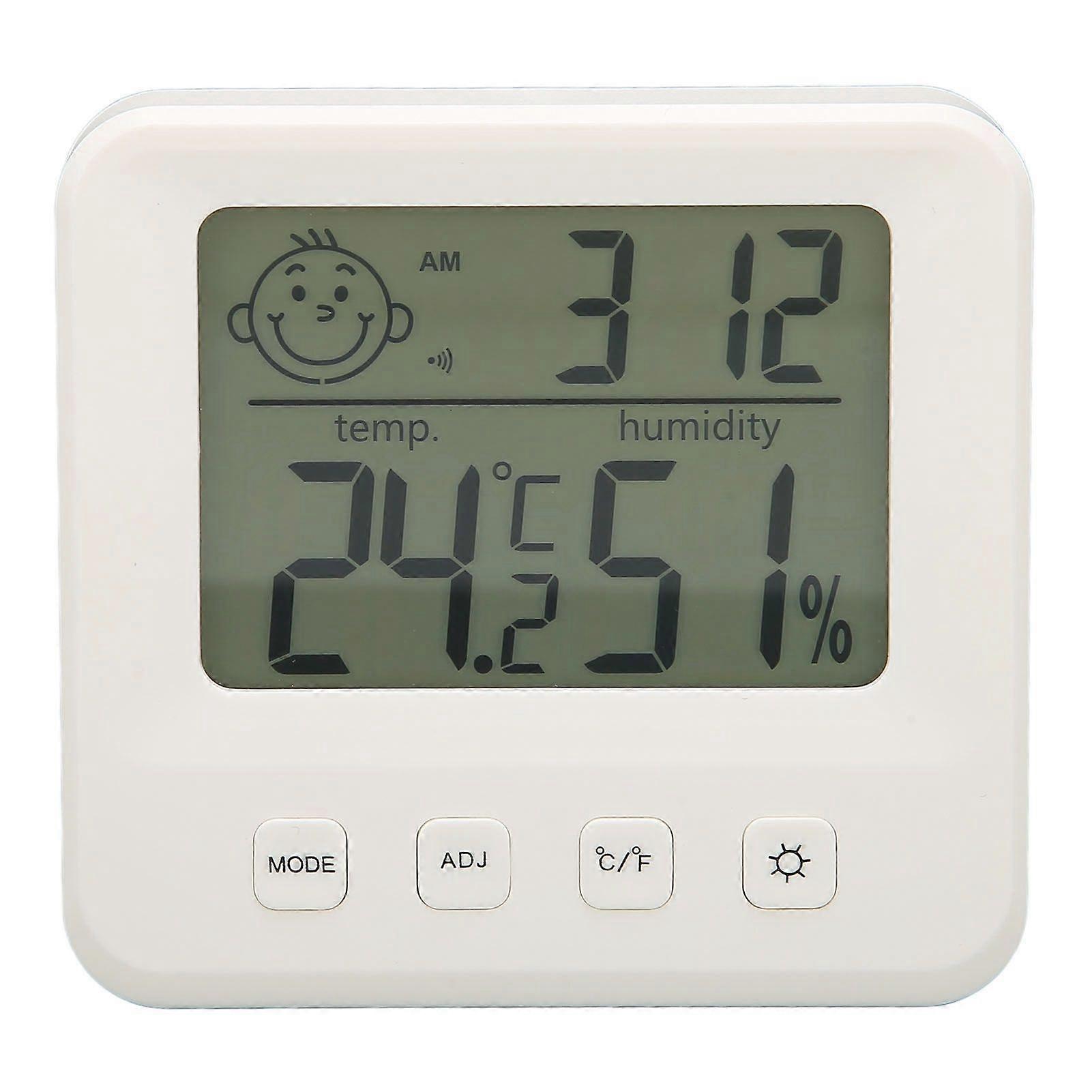 Indoor Temperature Humidity Monitor Smile Display High Accuracy Reading Digital Hygrometer with 45 Degree Foldable Stand
