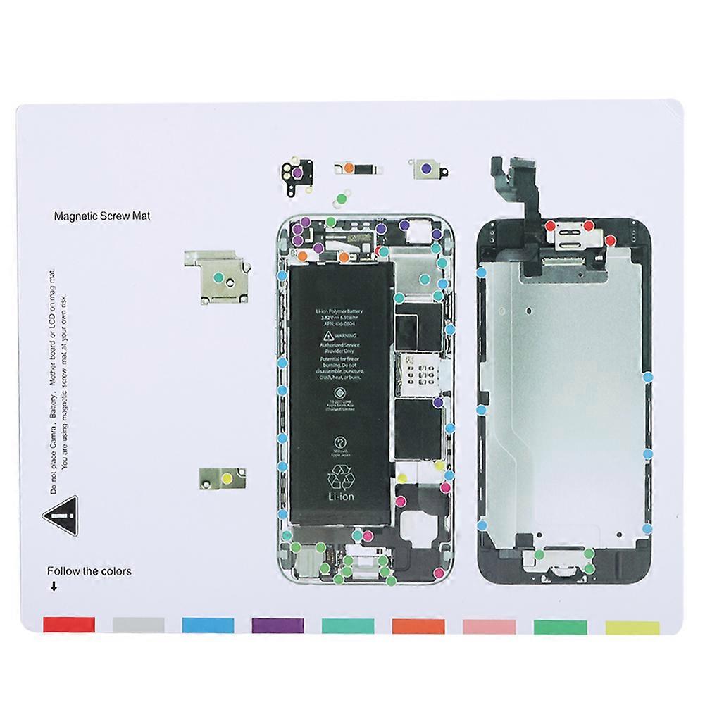 Magnetic Screw Chart Mat for iPhone 6 - Securely Holds Screws, Easy Disassembly Tool
