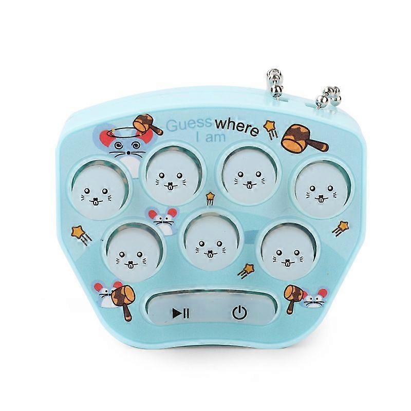 Hamster Knapp Leksak Nyckelring Mini Hamster Memory Game Leksak Elektronisk Hamster Knapp Spelmaskin Blå