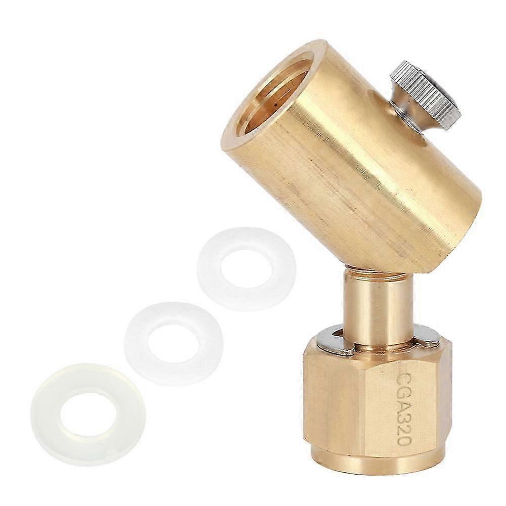 CGA320 Elbow CO2 Soda Filling Refill Adapter with Release Valve for SodaStream / Soda Club