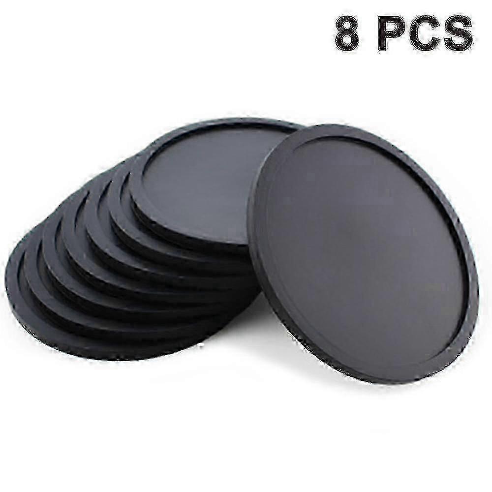 8PCS silicone circular insulated coaster