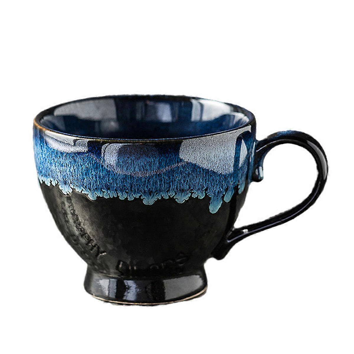 Ceramic coffee cup porcelain with handle