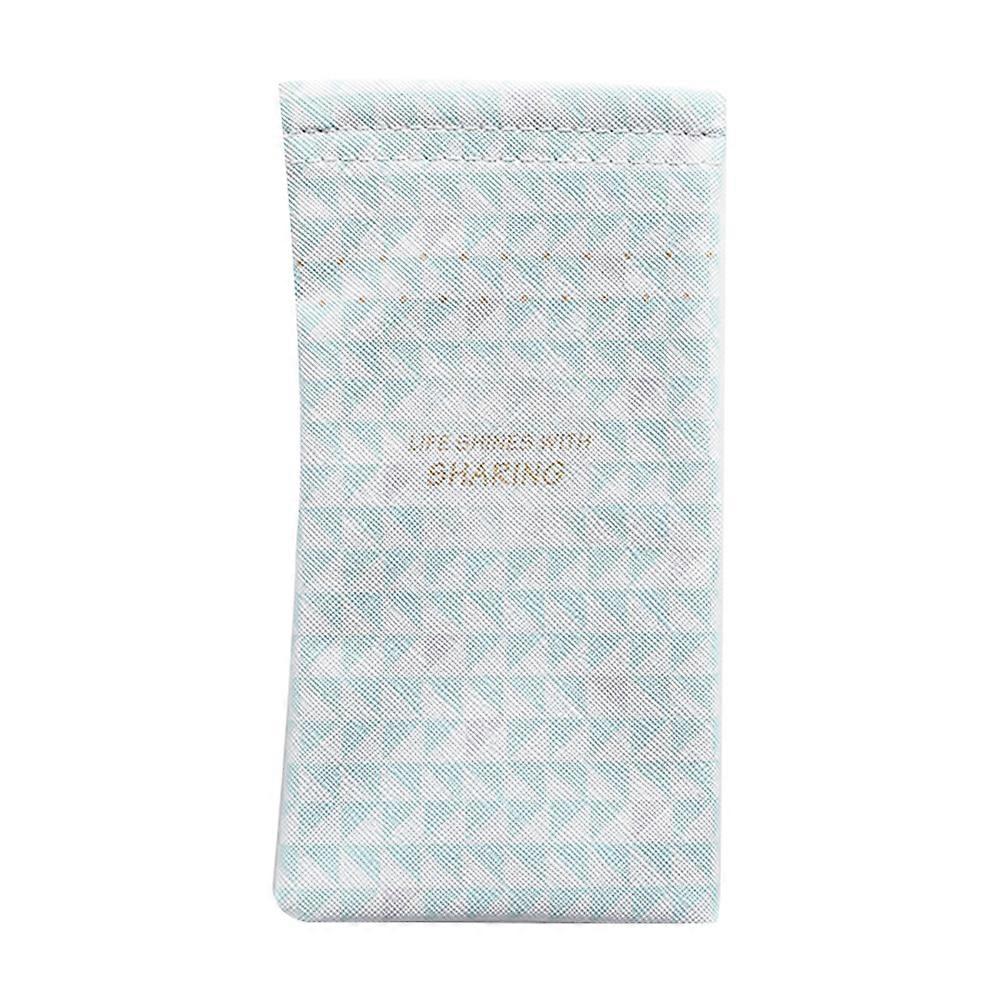 PU Leather Sunglasses Bag Glasses Container Waterproof Glasses Storage Bag(Green Triangle)