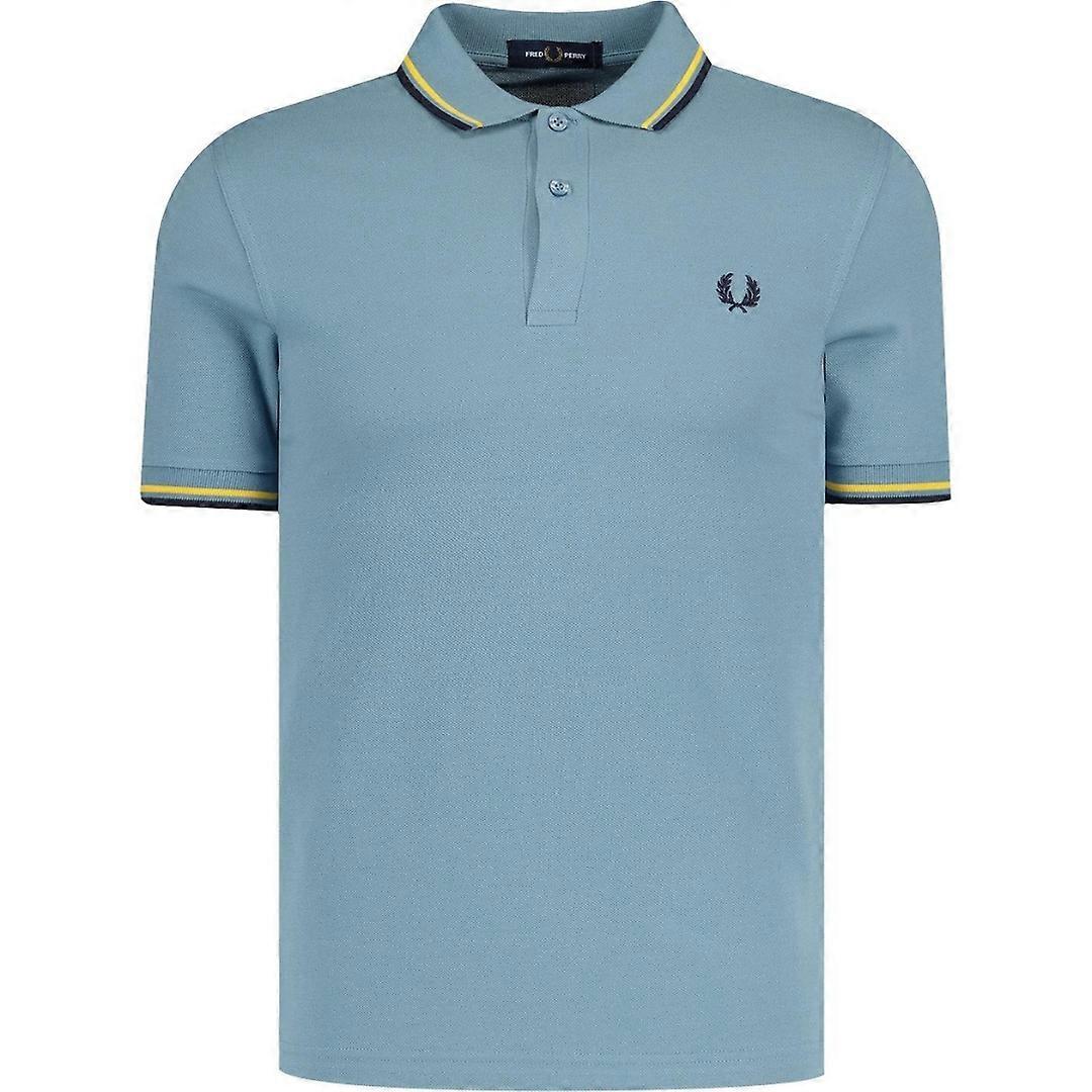 Fred Perry Twin Tipped Ash Blue Polo Shirt