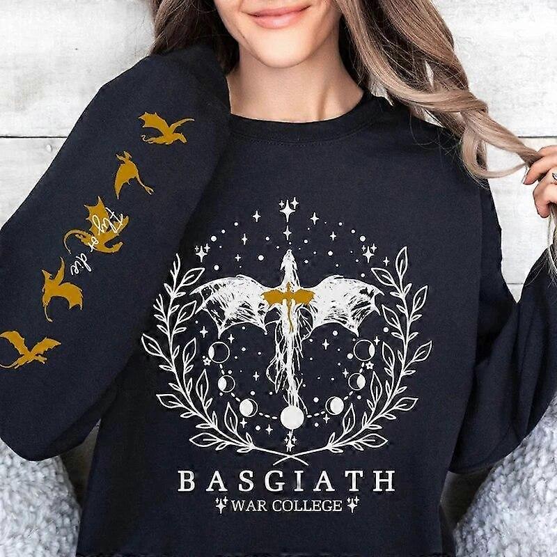 Quarta Ala Felpa Basgiath Guerra College Felpa Donna Grafica Felpe Con Cappuccio Cavalieri Quadrante Fantasy Reader Bookish Pullover Top