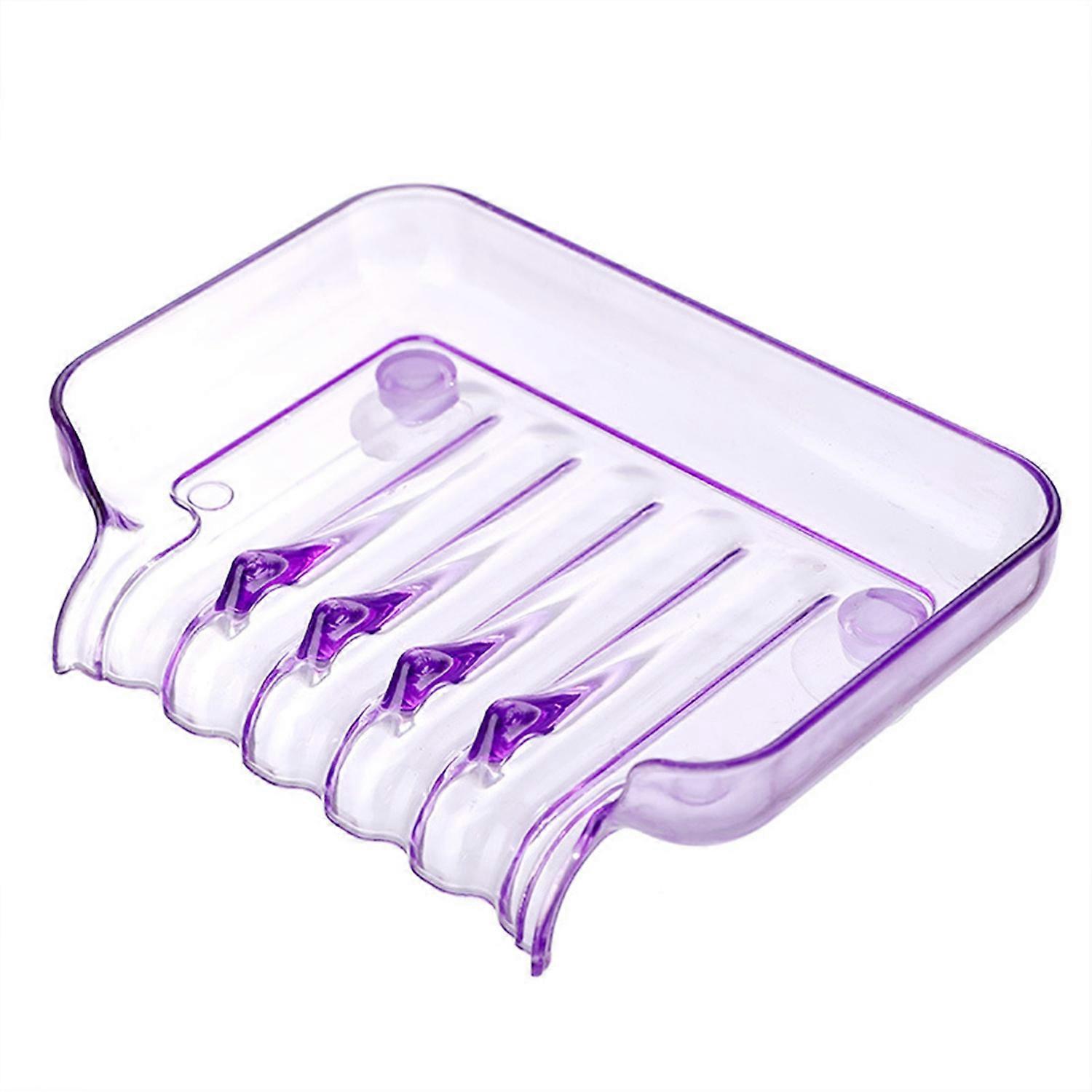 Soap Box Anti-slip Waterfall Shape Suction Cup Fixation Draining Plastic Candy Color Waterfall Soap