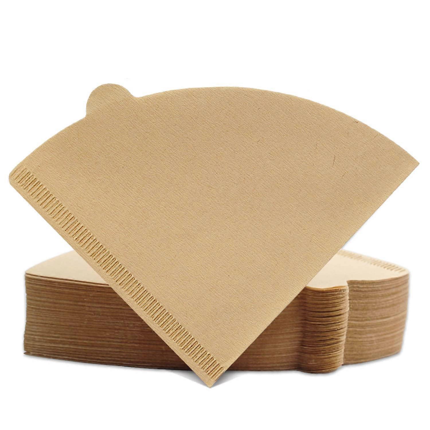 100-Count Unbleached Cone Coffee Filters For V60 Drippers Natural Cone-Shaped Paper