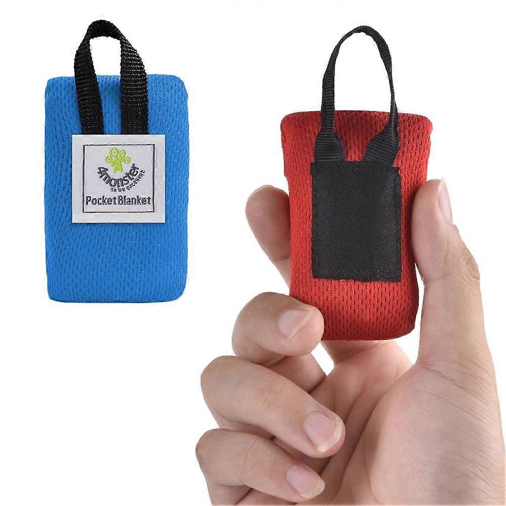 المحمولة رقيقة جدا قابلة للطي التخييم حصيرة جيب بطانية للماء في الهواء الطلق نزهة حصيرة رمل حصيرة الشاطئ ، الحجم: 70 * 110 سم 70x110 سم أزرق