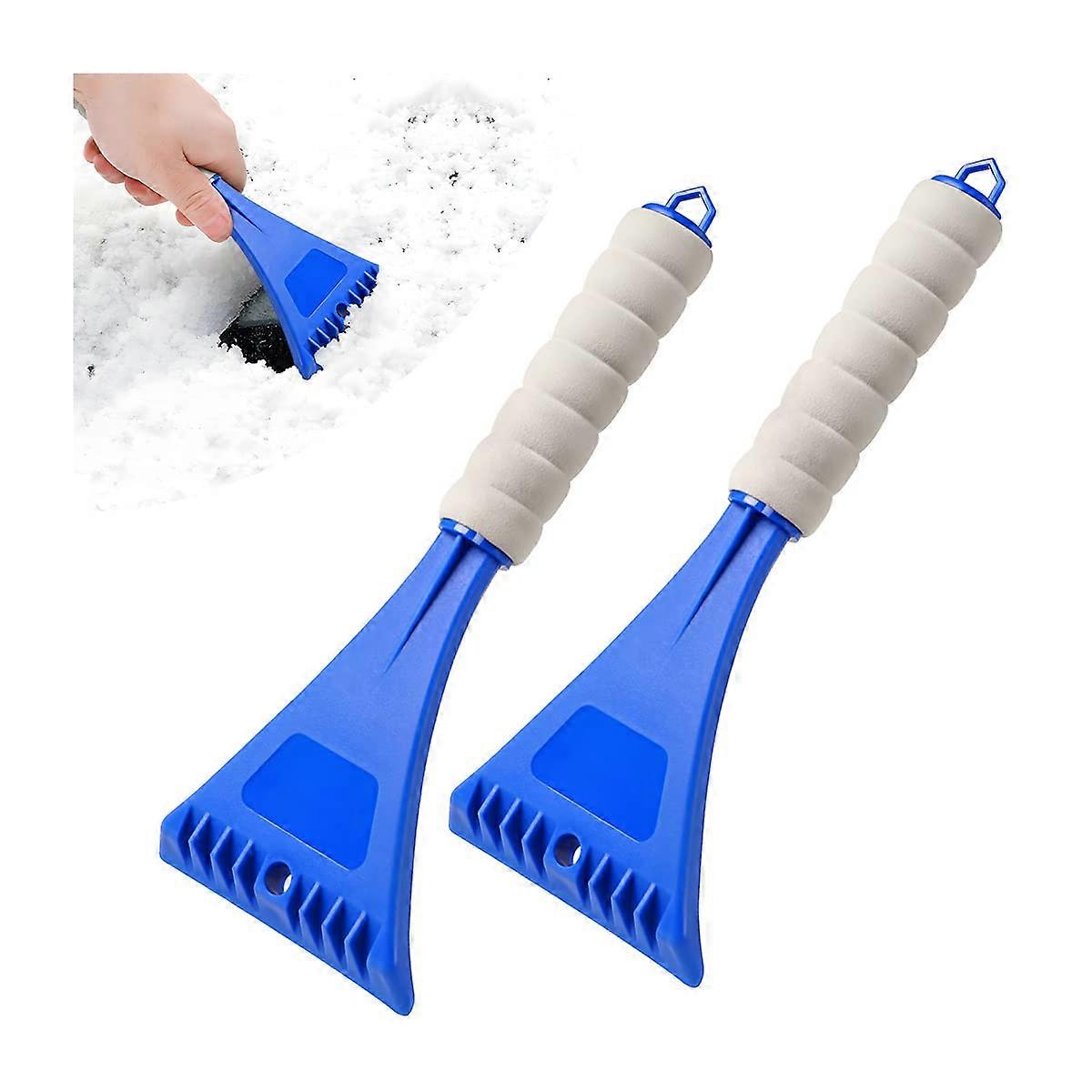 2-Pack Car Snow Shovel and Scraper Ice Cleaning Tool with Foam Handle Suitable