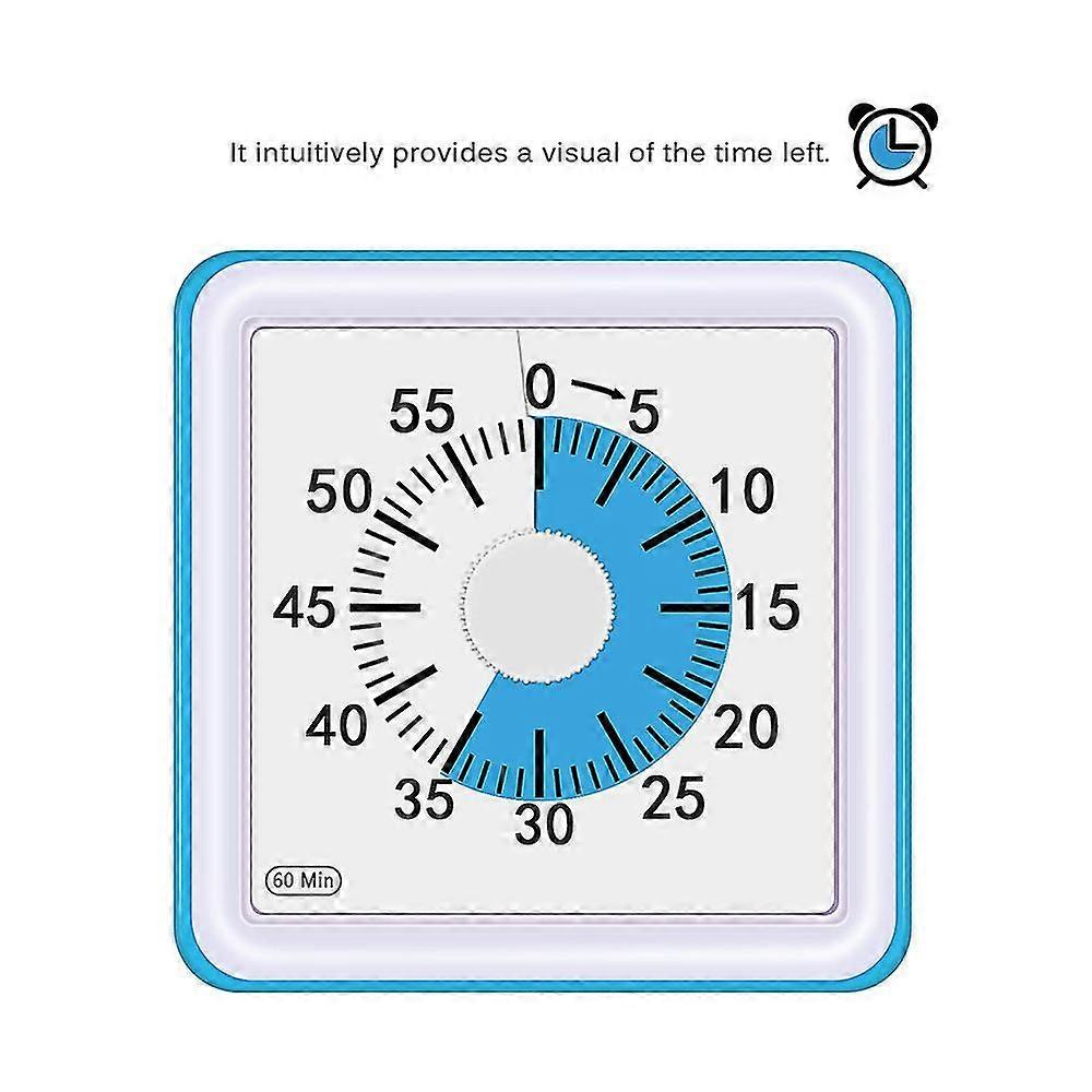 60-minute Visual Analog Timer Reading Timer Quiet Counting Time Tool