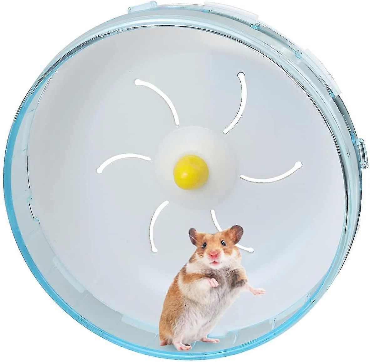 Hamster exercise wheel, Quiet - running, Durable plastic material, with smooth surface and central yellow ball for fun, Suitable for small pets