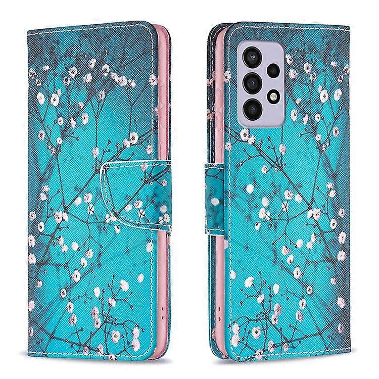 Compatible For Samsung Galaxy A33 5G Pattern Printing PU Leather Wallet Stand Shockproof Protective Flip Cover