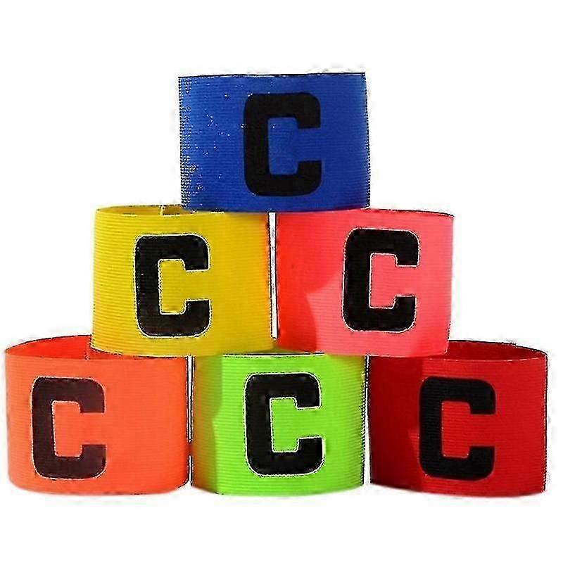 6 צבע כדורגל קפטן סרט זרוע מנהיג תחרות כדורגל קבוצת מתנה סרט זרוע אימון כדורגל