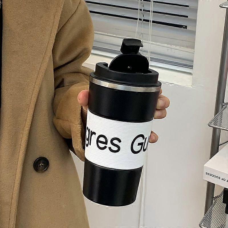 Coffee Travel Mug 17oz,Insulated Coffee Mug with Lid,Leakproof Coffee Thermos-Black