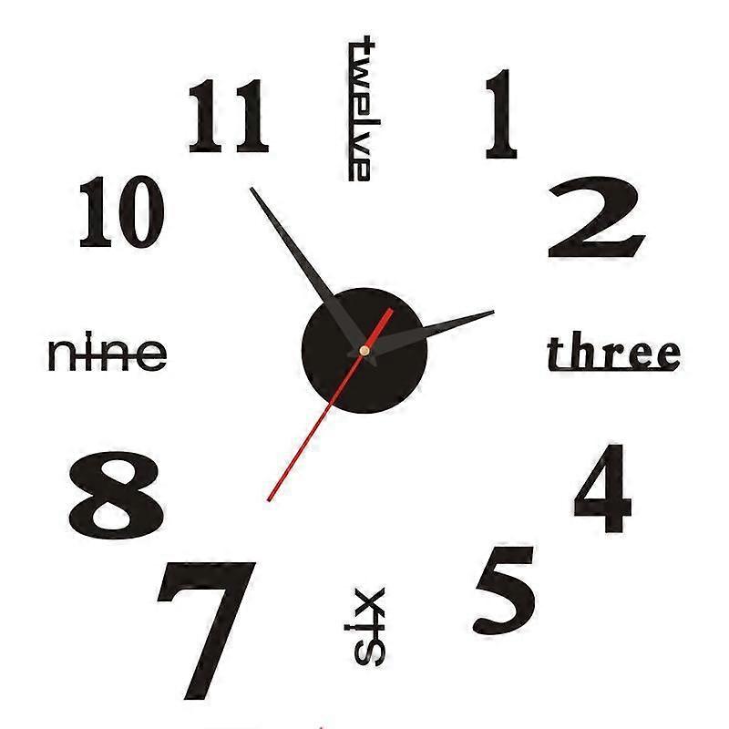 DIY Luminous Wall Clock, Mute, with Installation Accessories, Diameter 40cm
