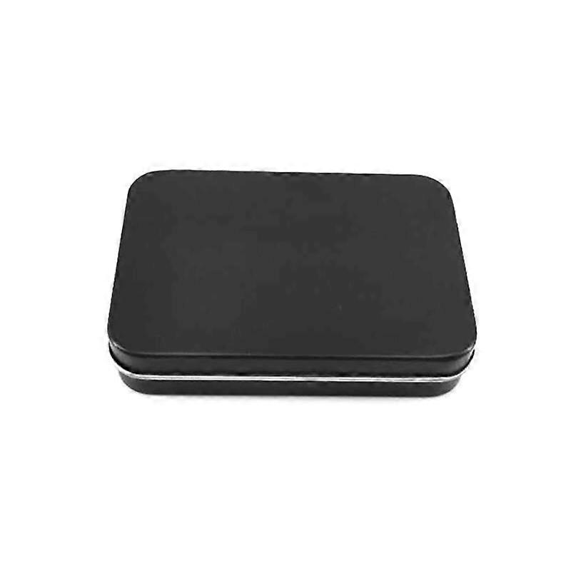 Survival Kit Small Empty Metal Tin Silver Black Flip Storage Box Case Organizer