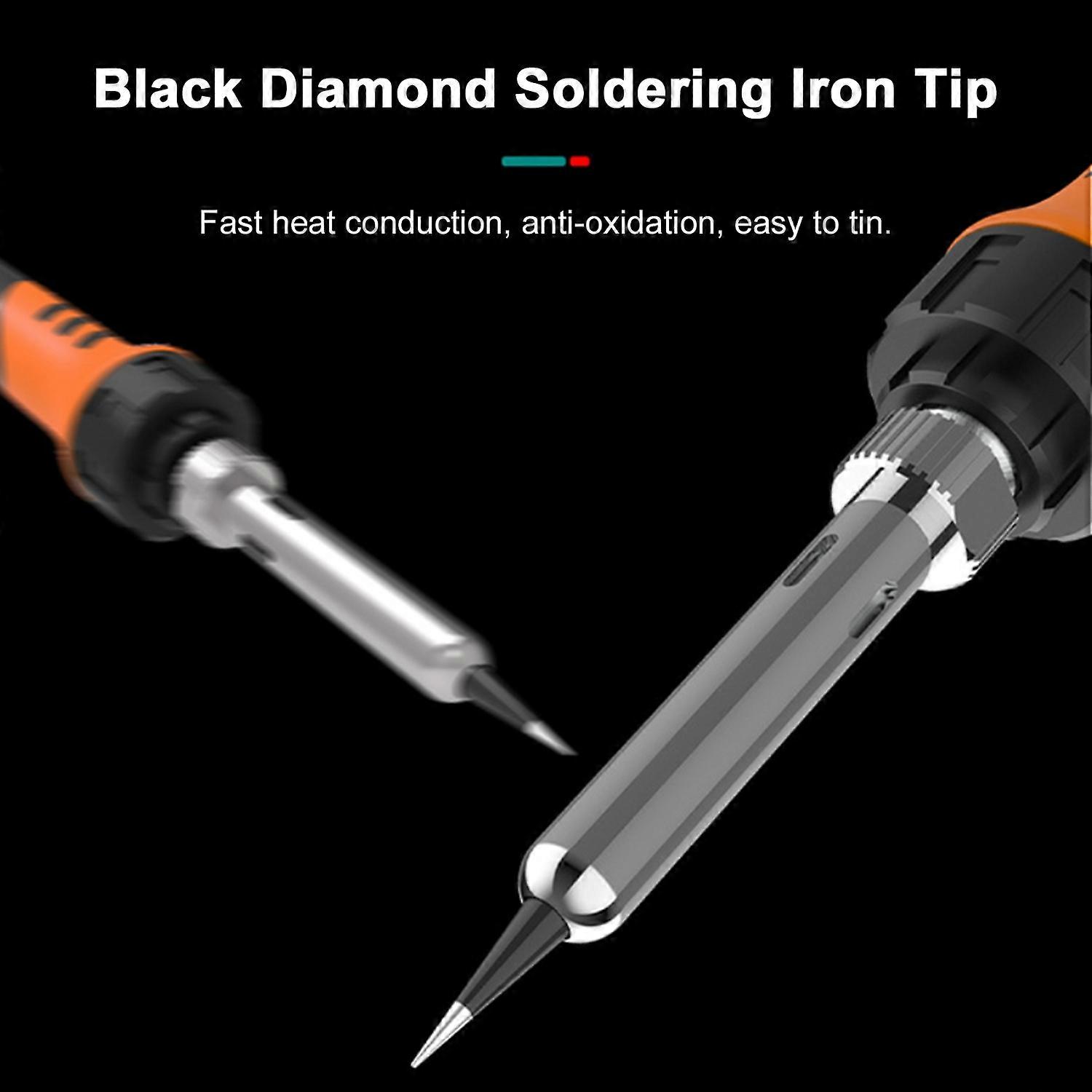 Soldering Iron Kit, 60W Intelligent Soldering Welding Pen with Ceramic Heater, 12-in-1 Solder Kit To