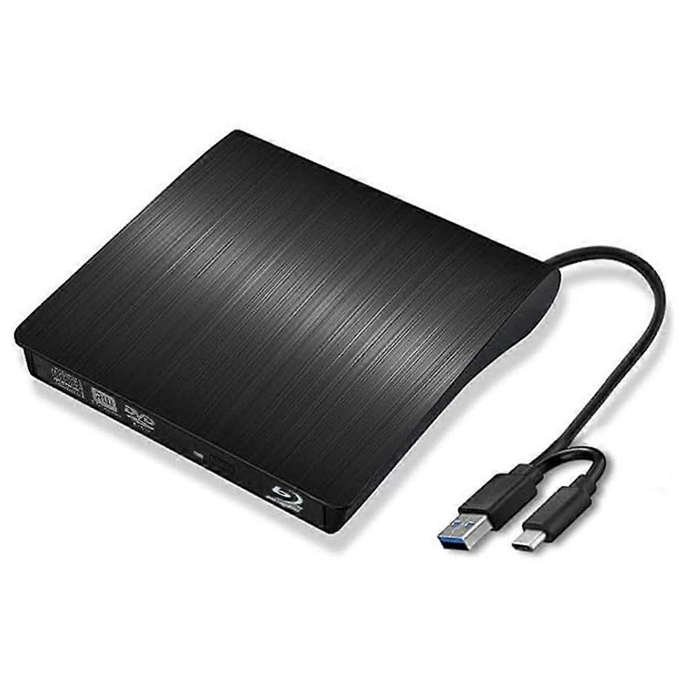 USB C USB3.0 Blu-Ray DVD Burner External Optical Drive Portable Slim Design Plug and Play for Deskto