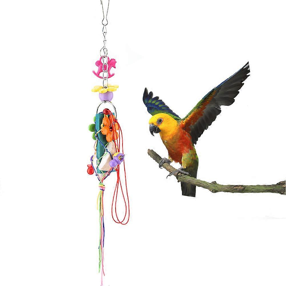 Colorful Pet Bird Parrot Chew Toy Acrylic Hanging Climbing Ladder Swing