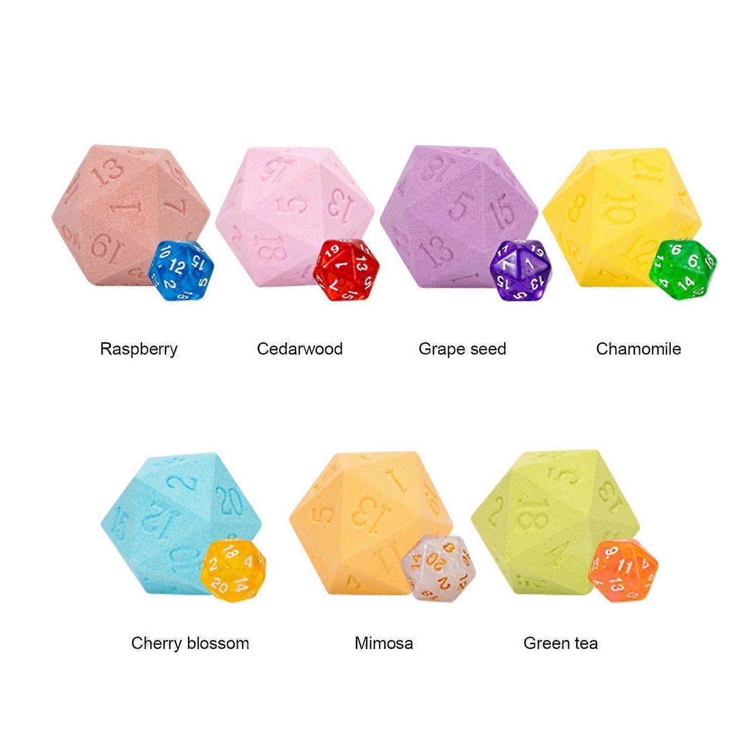 100g Dice Bath Bomb with Polyhedral Dice Inside Bubble Bath Fizz Ball Essential Oil Salt Bath Bomb f