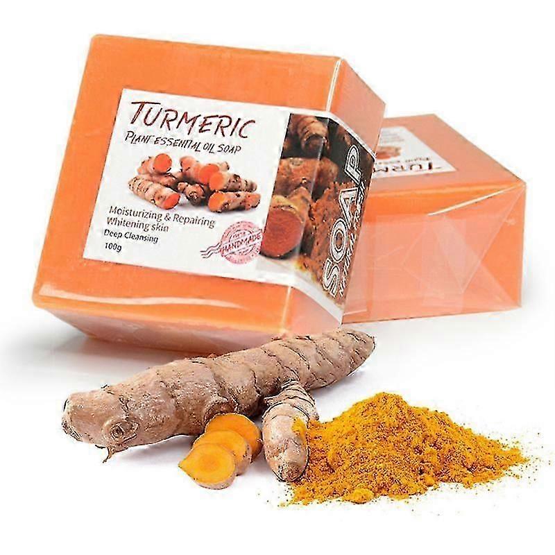 Tumeric Soap Acne Dark Spots Removal Skin Brighten Handmade Soap Face Cleansing