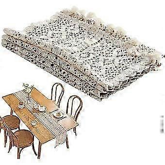 Crochet table runner, beige macrame table runner, boho wedding table, table runner