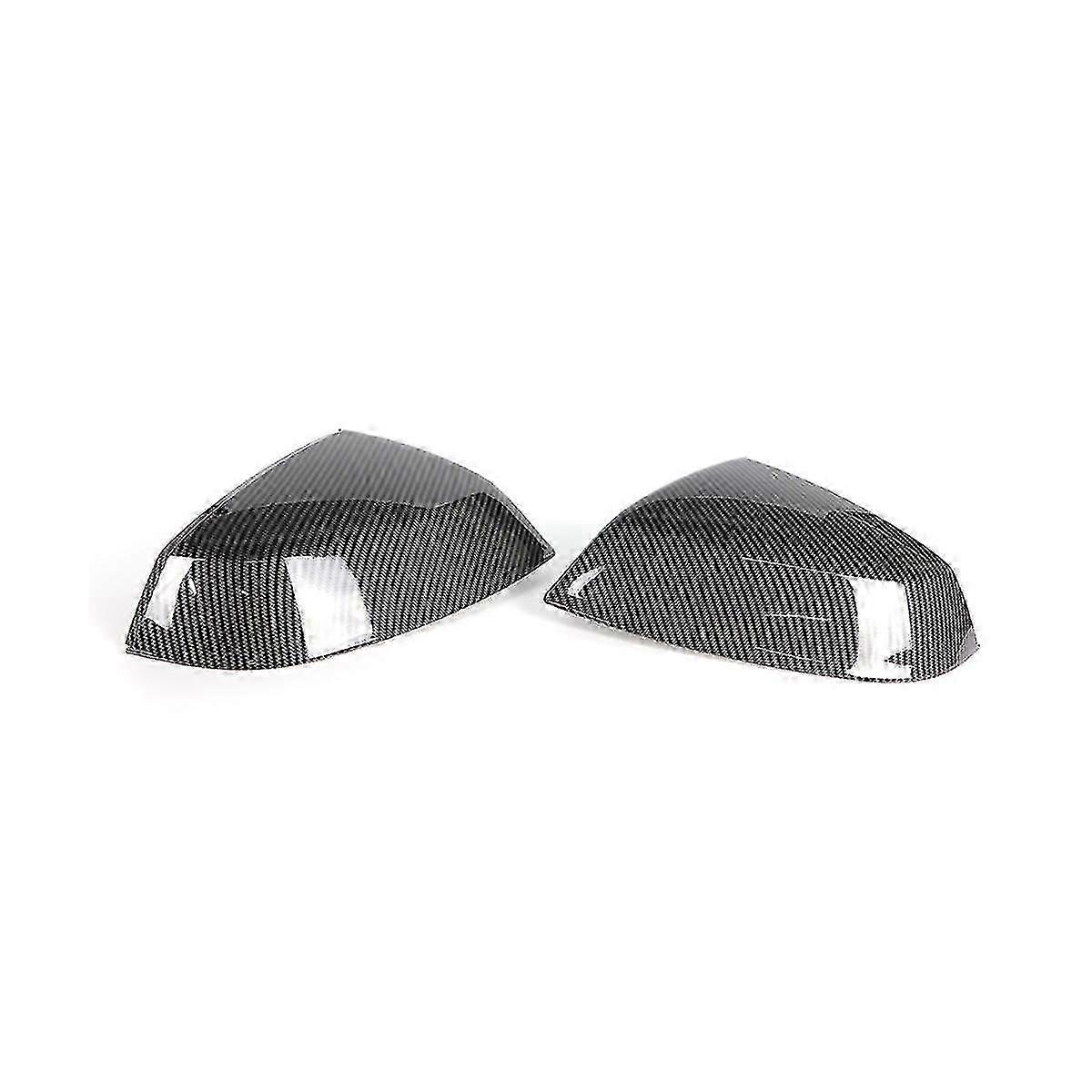 Carbon Fiber Pattern Car Side Door Rearview Mirror Cover Trim For Q5 Q5l 2016-2023