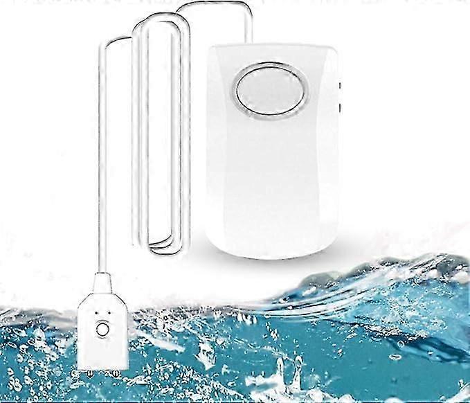 Water Alarm, Water Leak Detector, 130dB Extra Loud Alarm, Battery Powered, Leak Sensor with 100cm Cable, Water Monitor to Prevent Water Damage in Kitc