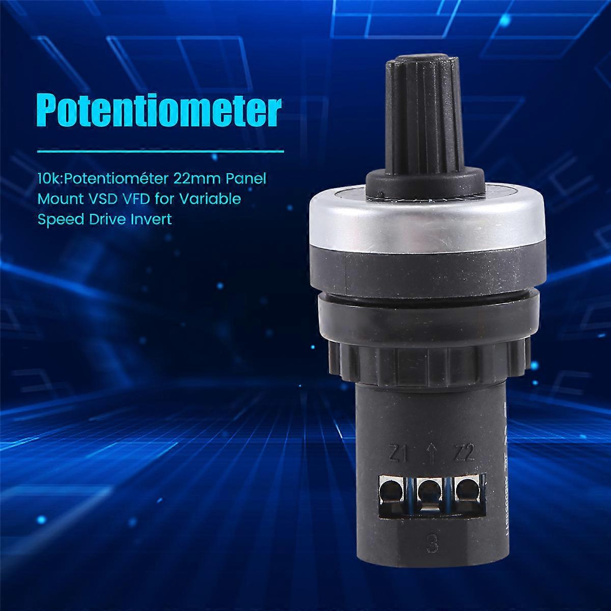 10K Potentiometer 22mm Governor VSD VFD For Variable Speed Drive Inverter new
