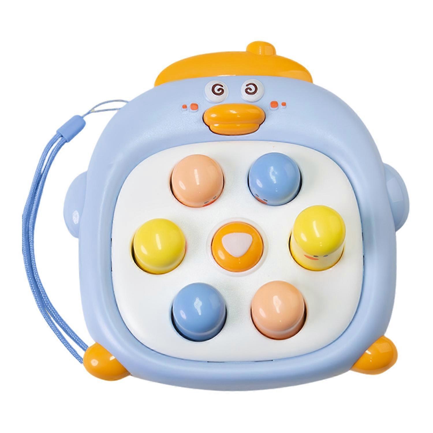 Kids Hitting Mole Toy Cartoon Duck Push Button Handheld Game Machine Portable Travel Toddlers Boys