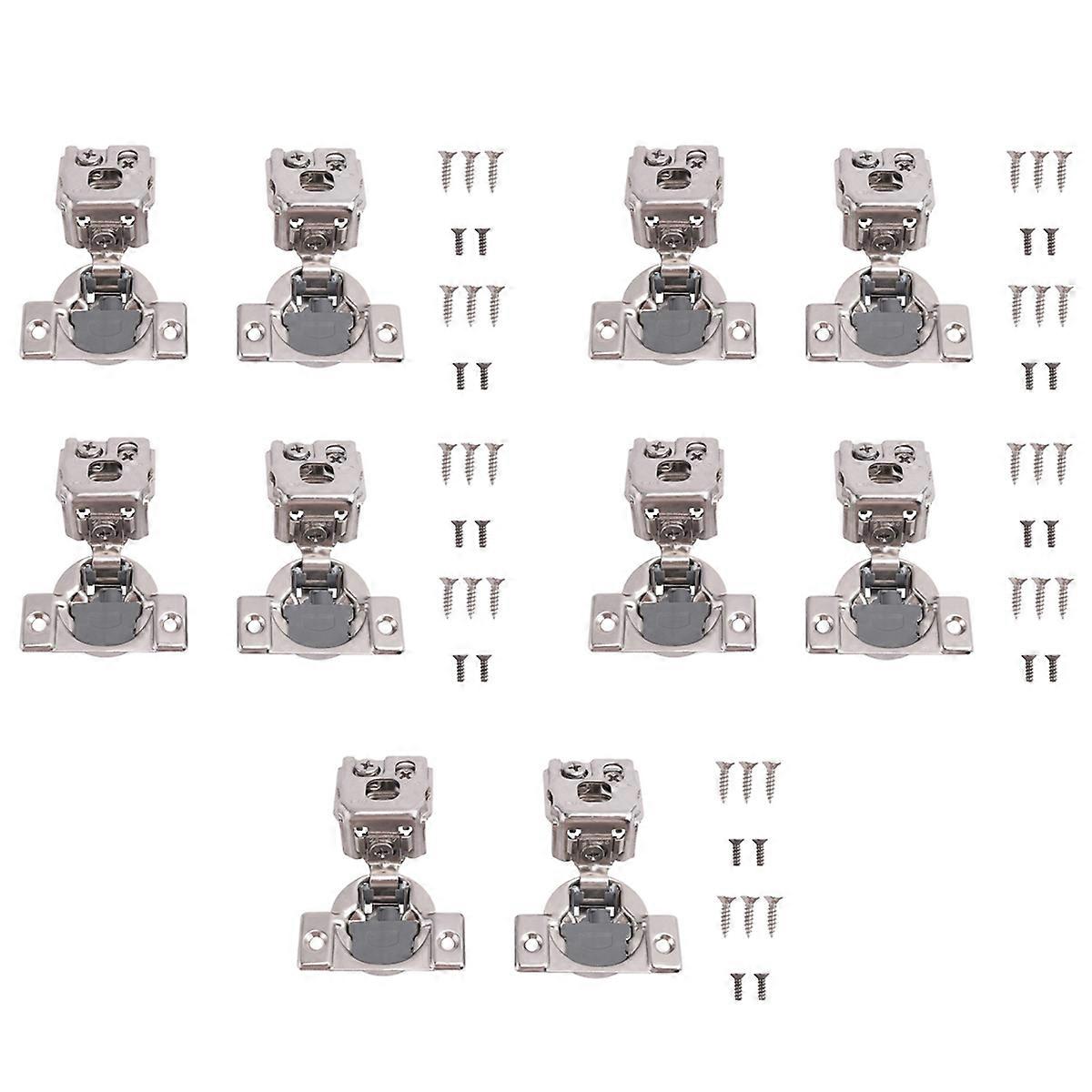 Lot de 10 charnières dissimulées 3D à fermeture douce de 1-1/4 po pour porte à cadre