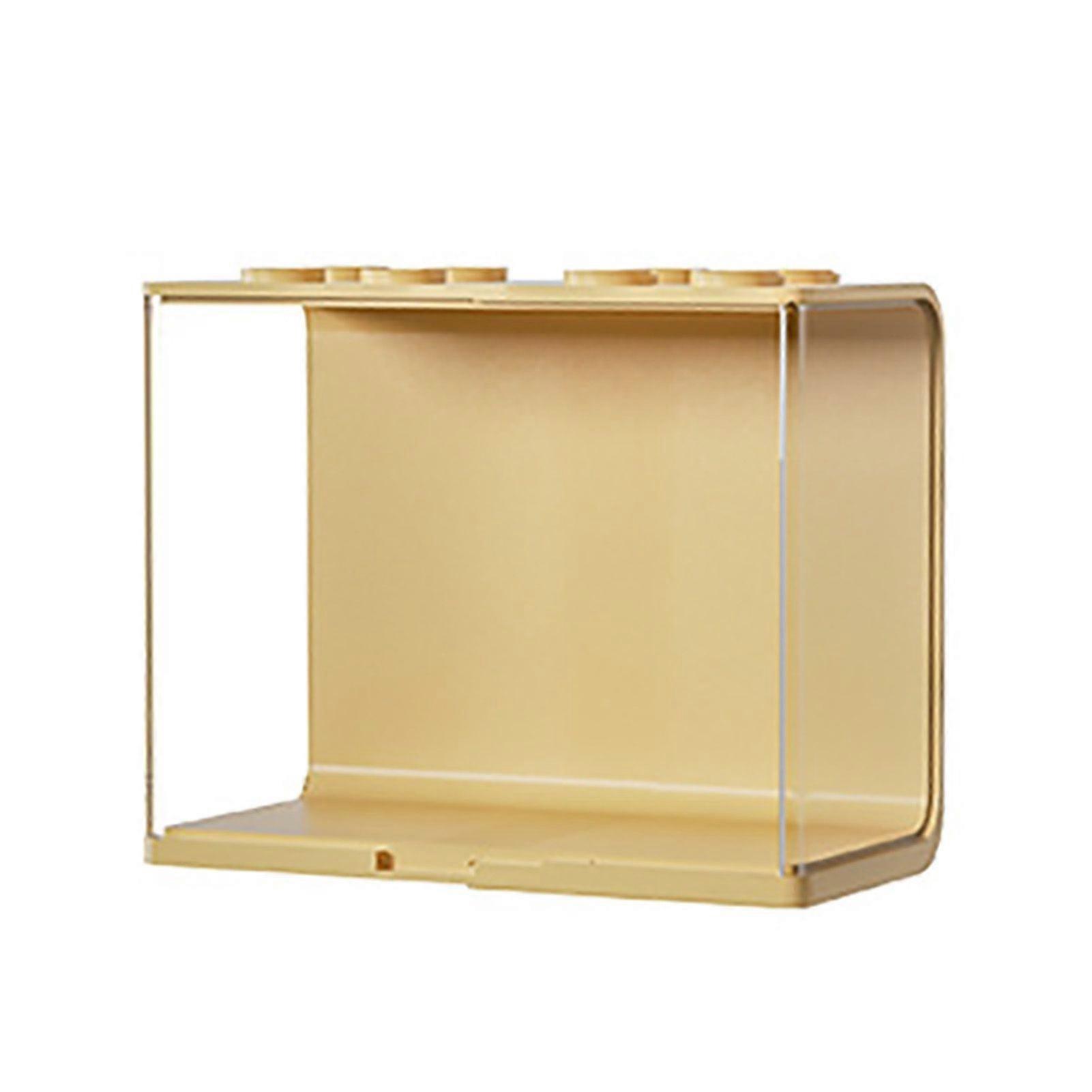 Large Yellow Doll Display Case Transparent Stackable Clear Display Box Toy Storage Stand for Mini Figures Collectibles