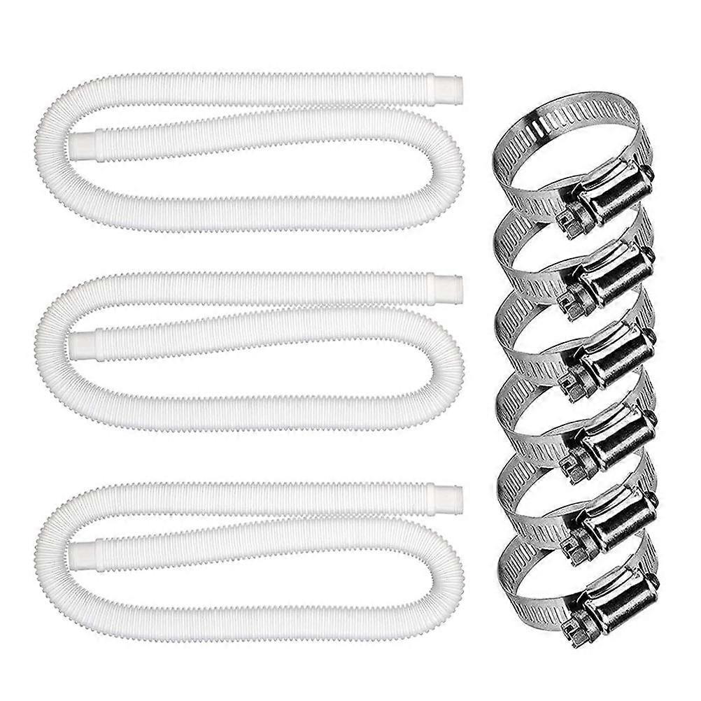 Swimming Pool Replacement and Clamp Pool Filter Replacement Hose Compatible for 300GPH 330GPH Pump