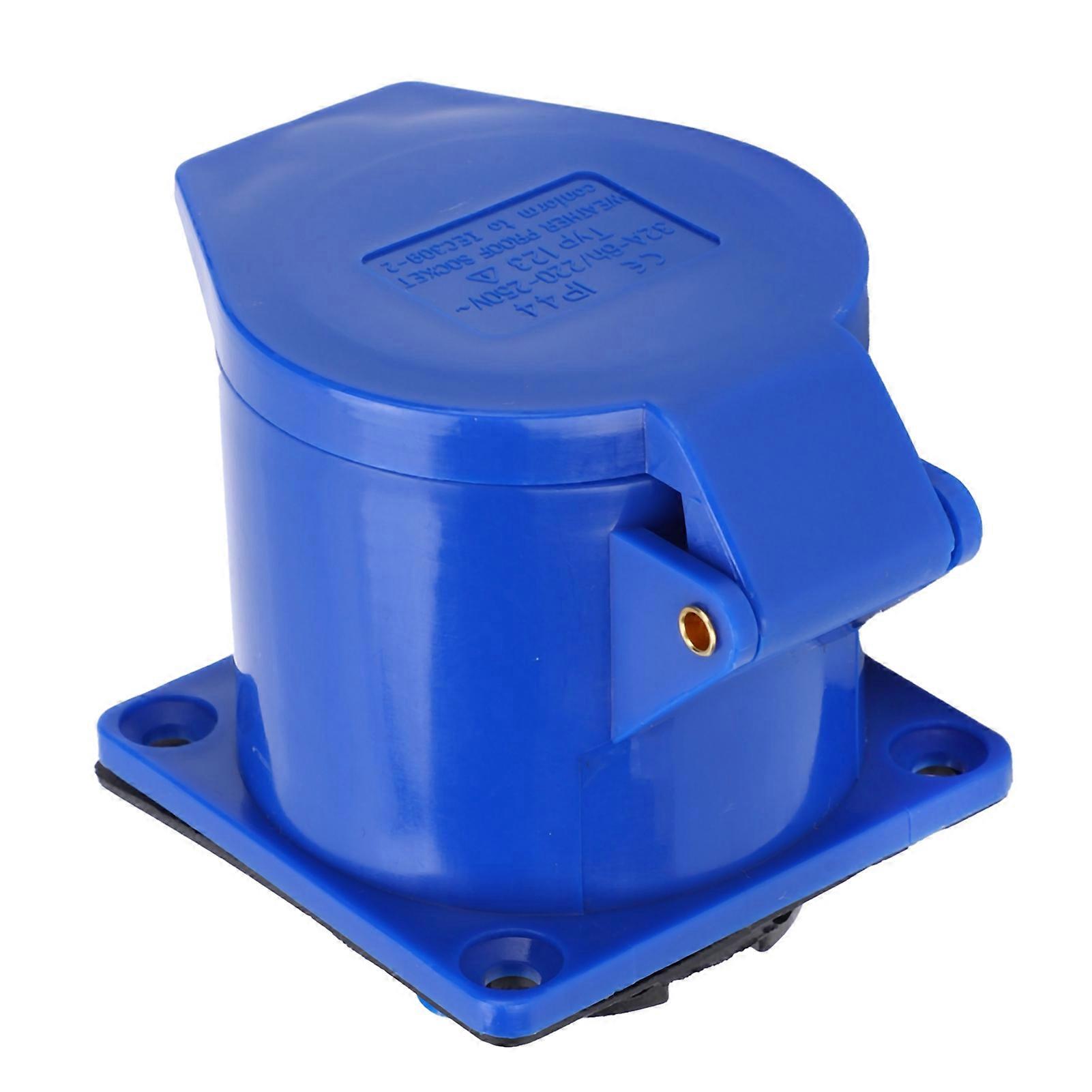 Industrial Power Socket 3‑Pin 1‑Phase Explosion‑Proof Concealed Installation 32A 220‑250V
