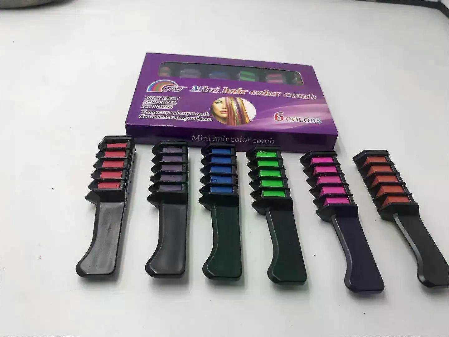 6/10 قطعة أمشاط صبغ الشعر الماسكارا تصميم أقلام تلوين لتلوين الشعر الطباشير صبغ مؤقت قلم رصاص مصغرة منتجات تلوين الشعر القابل للتصرف