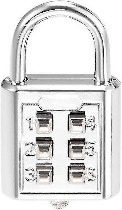 Digit Combination Padlock Push Button Lock for Locker Silver Tone