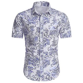 Cloudstyle Men´s Casual Lapel Print Short Sleeve Shirt