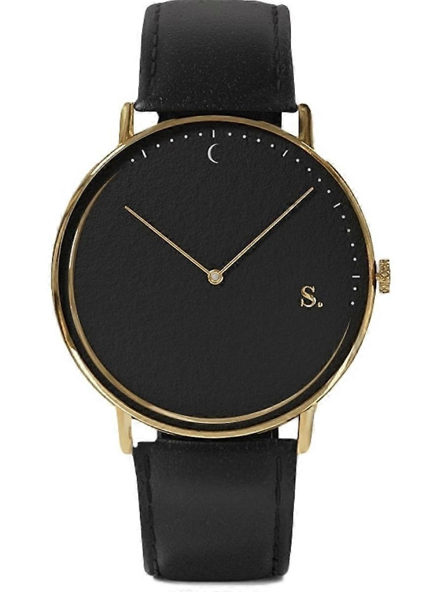 Sandell Black Echtleder SSB38 BLL_H Herrenuhr