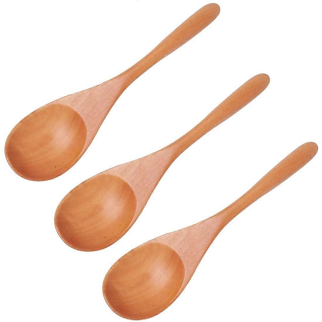 Natural Wooden Spoon Kitchen Set - 3 Pieces, SW-5 Size, Eco-Friendly, Durable Kitchen Utensils for Cooking