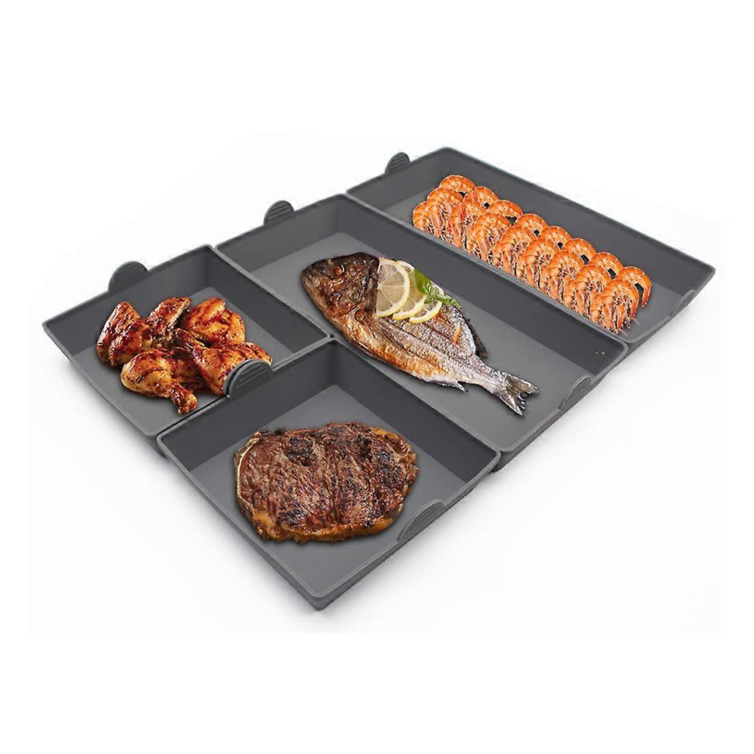 4 Pack Nonstick Baking Sheet Pan Set for Meal Prep and Air Fryer