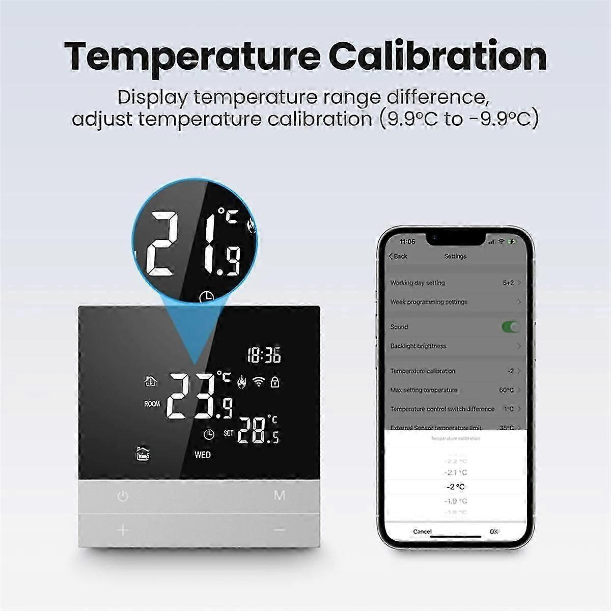 Tuya WiFi Smart Thermostat Water Heating Temperature Controller for Google Home Alexa(B)